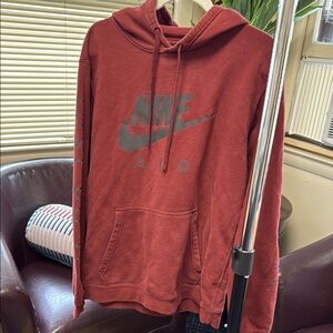 Nike Red Sweatshirt Hoodie Casual Style